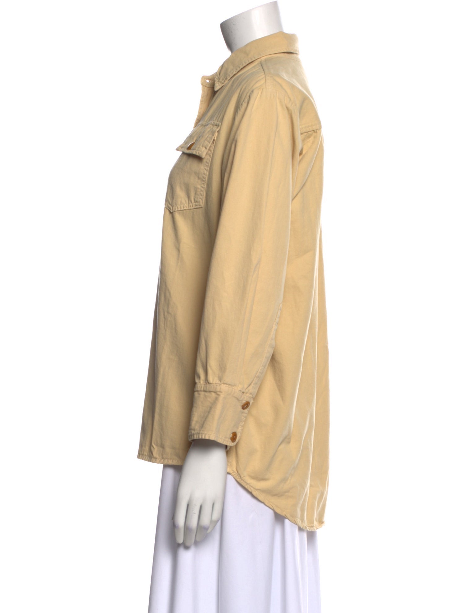 The Great Long Sleeve Button-Up Top