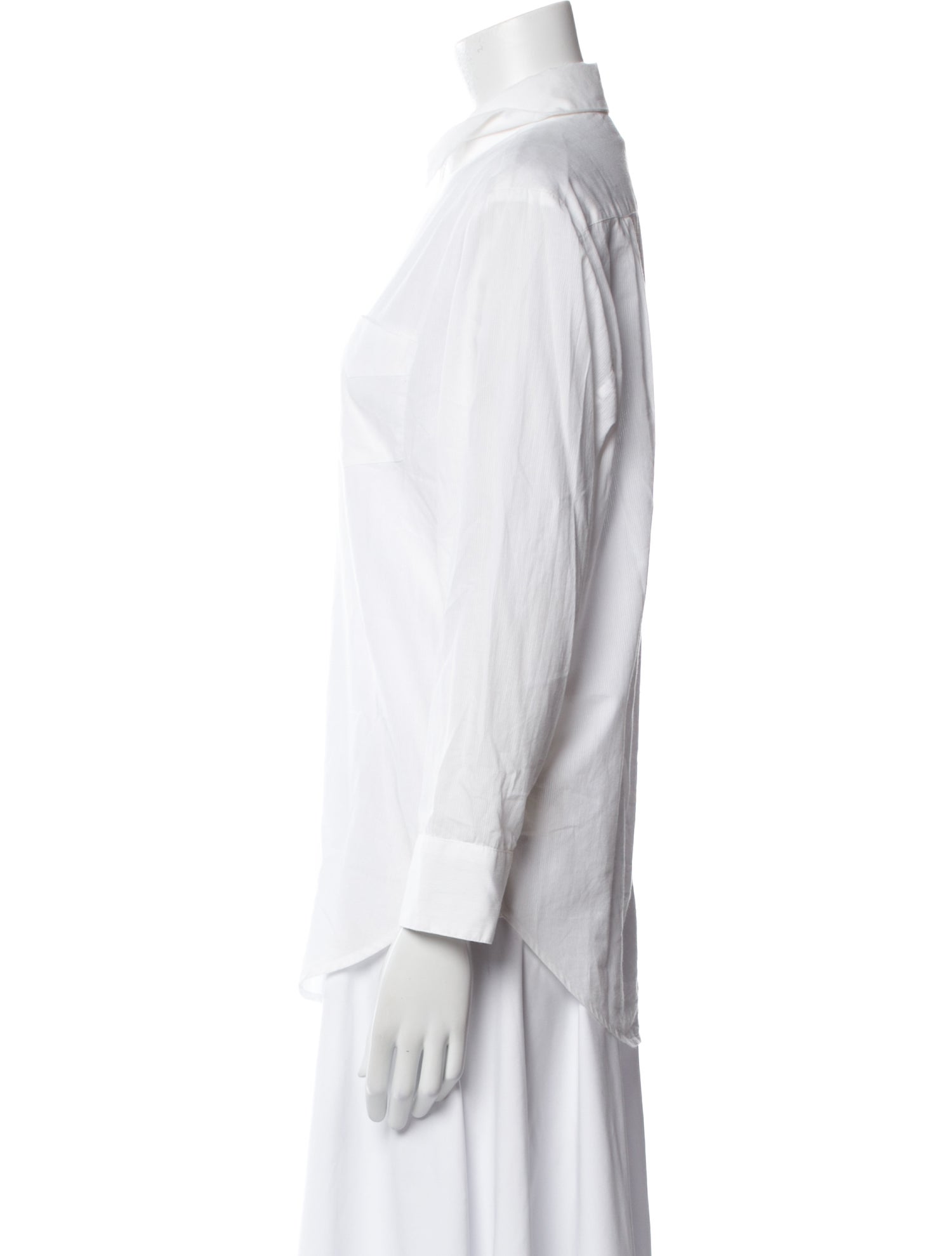 The Great Three-Quarter Sleeve Button-Up Top