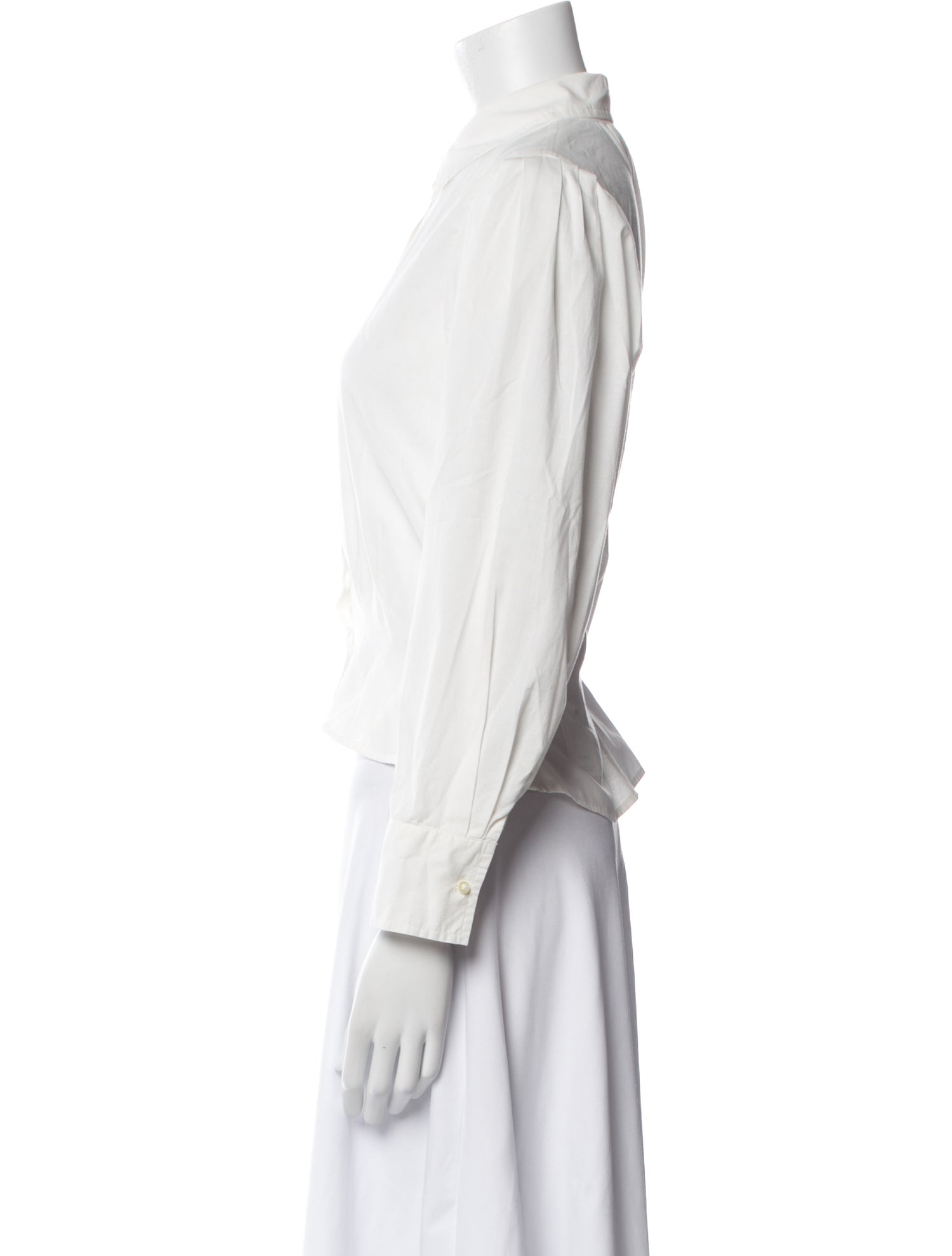 The Great Three-Quarter Sleeve Button-Up Top