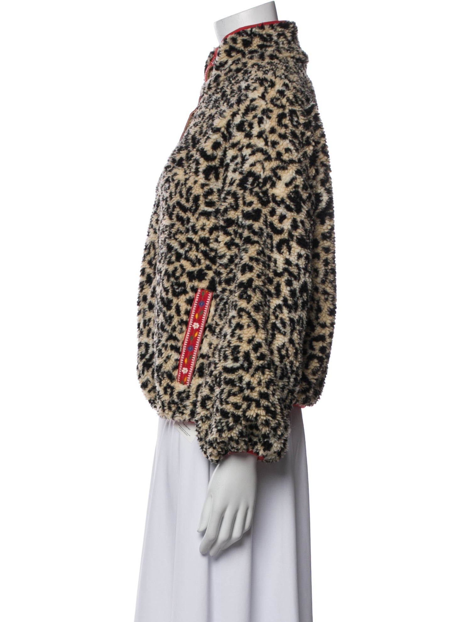The Great Animal Print Faux Fur Jacket