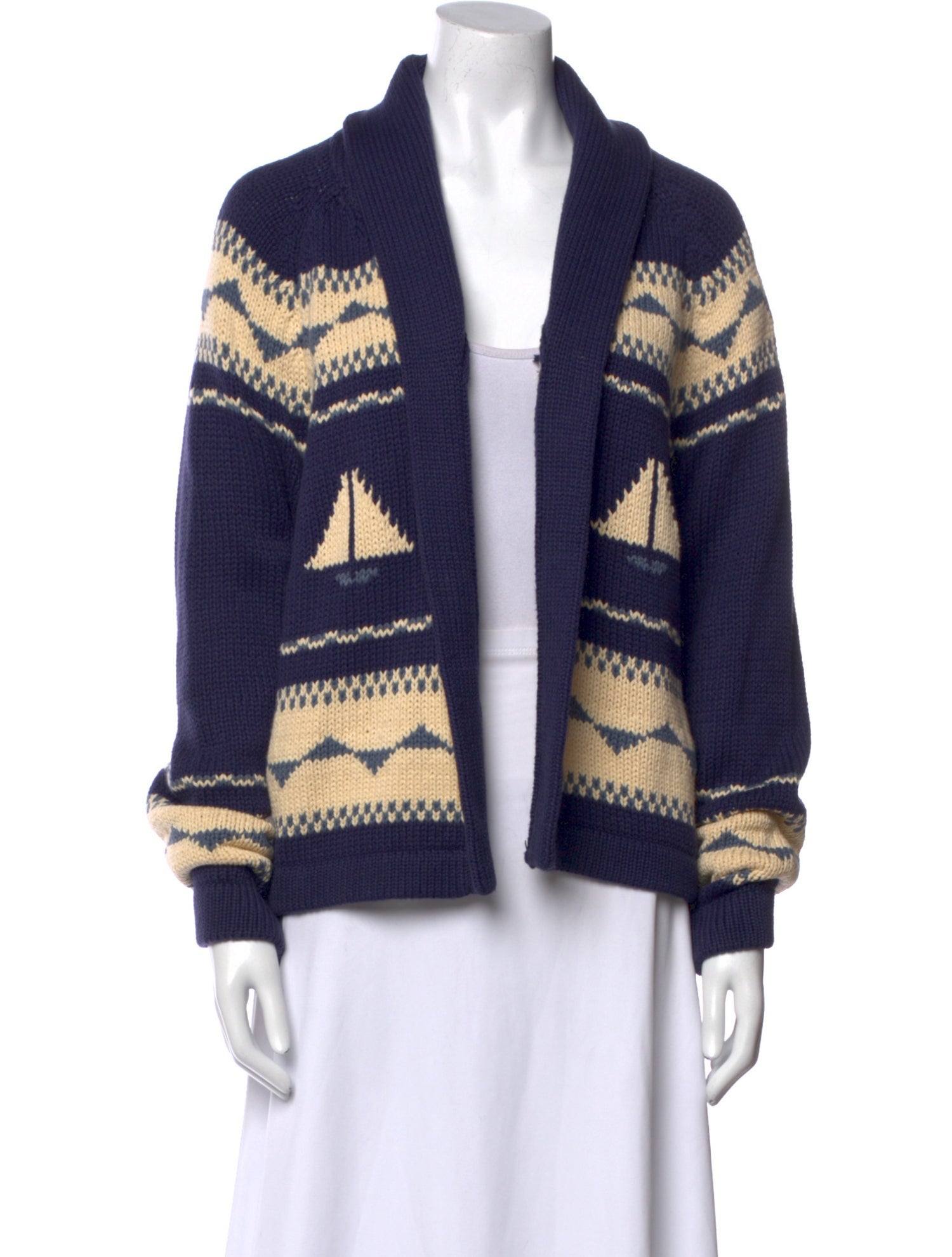 The Great Printed Open Front Sweater