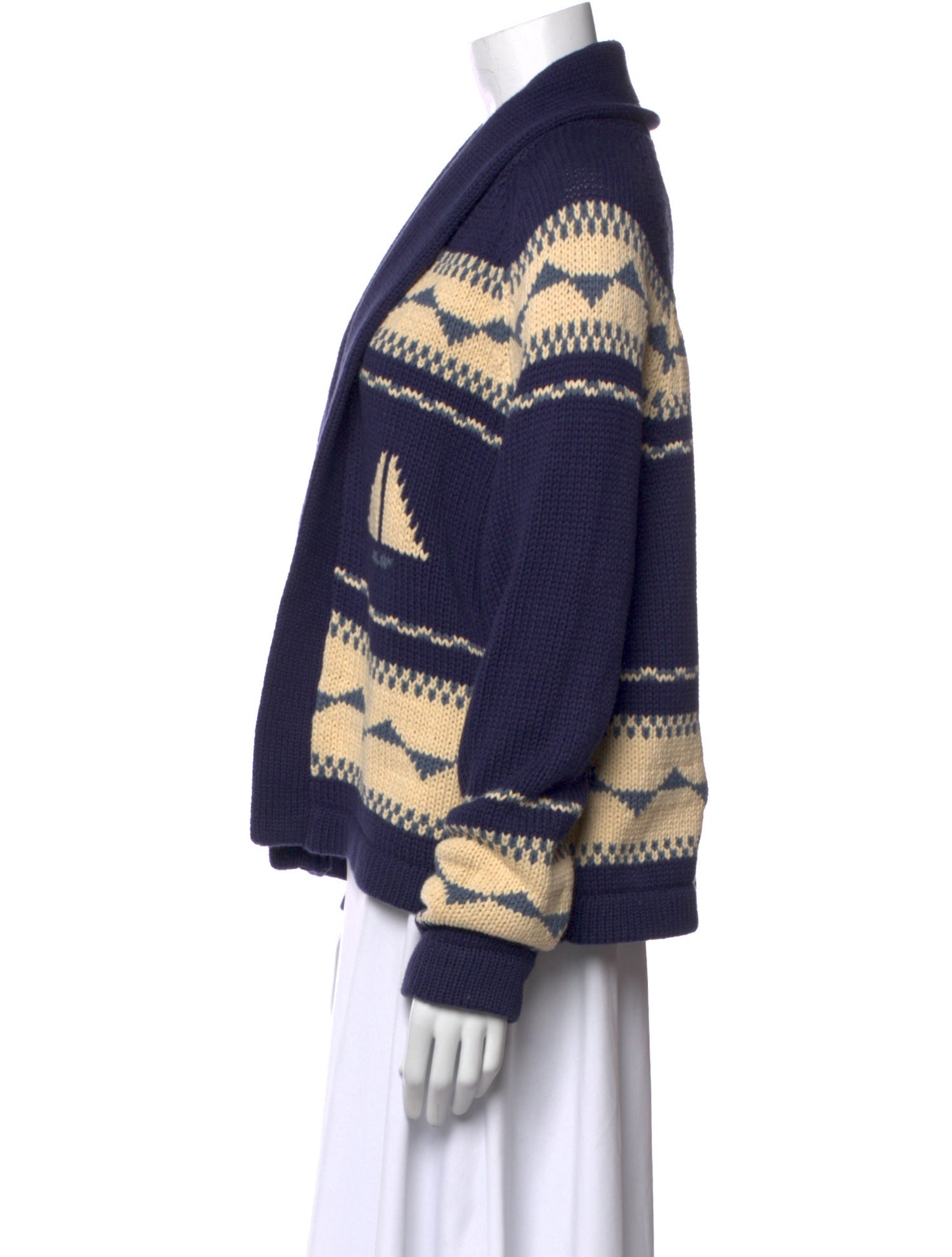 The Great Printed Open Front Sweater