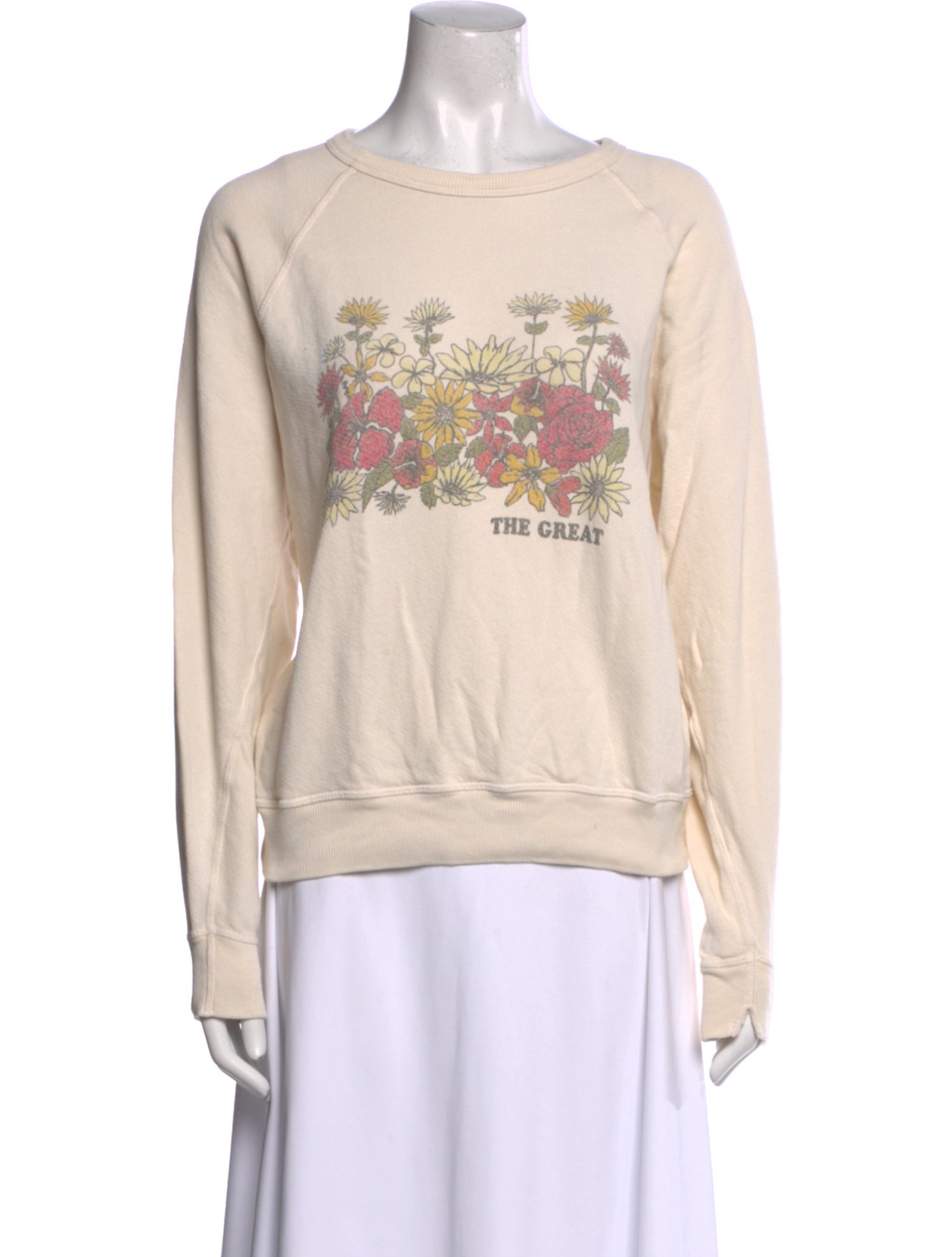 The Great Graphic Print Bateau Neckline Sweatshirt