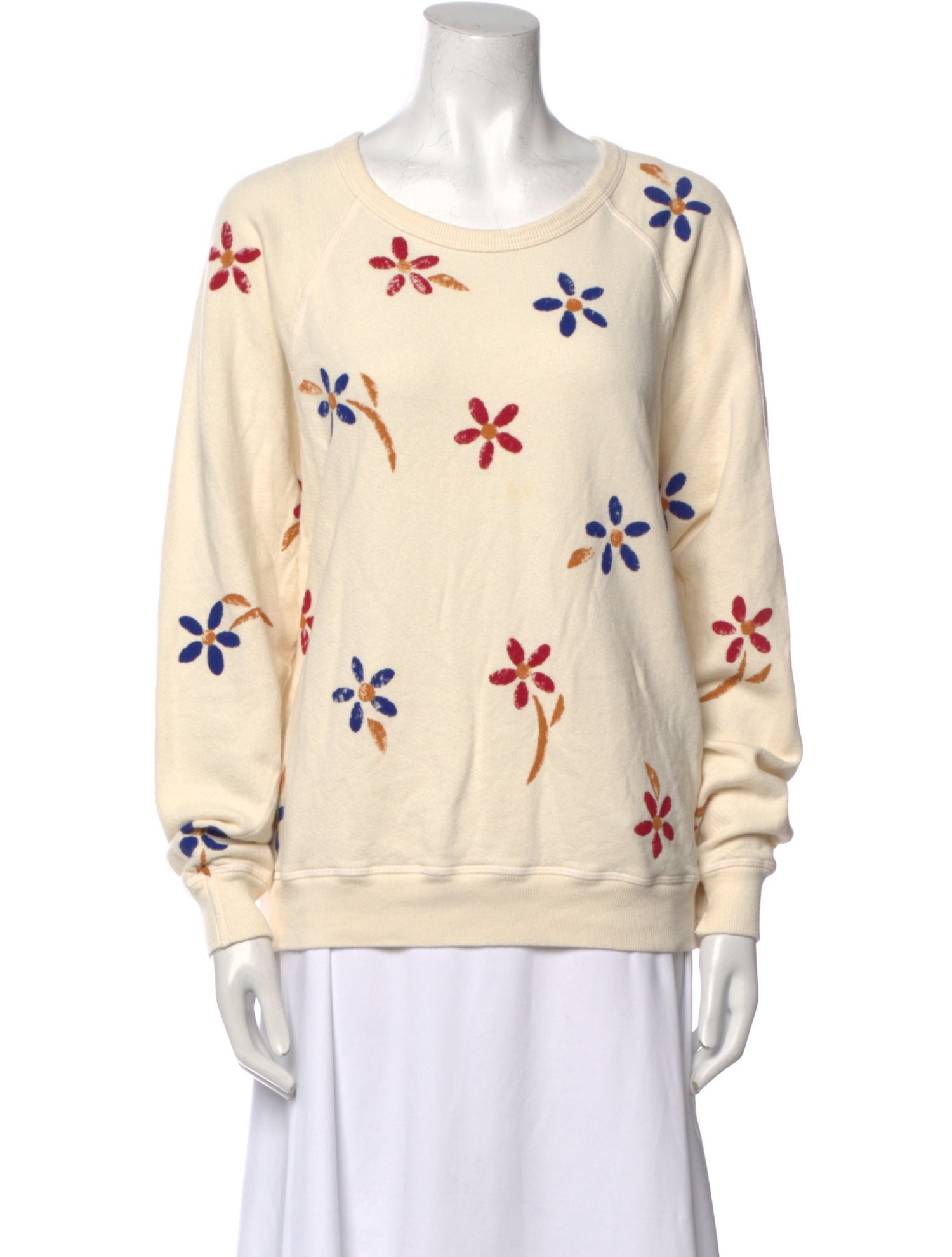 The Great Printed Scoop Neck Sweatshirt