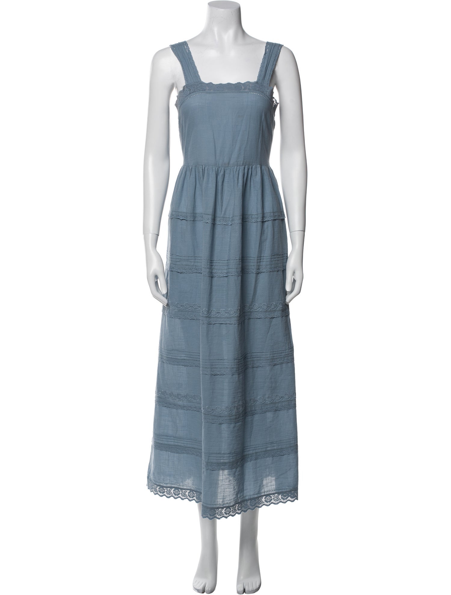 The Great Square Neckline Midi Length Dress