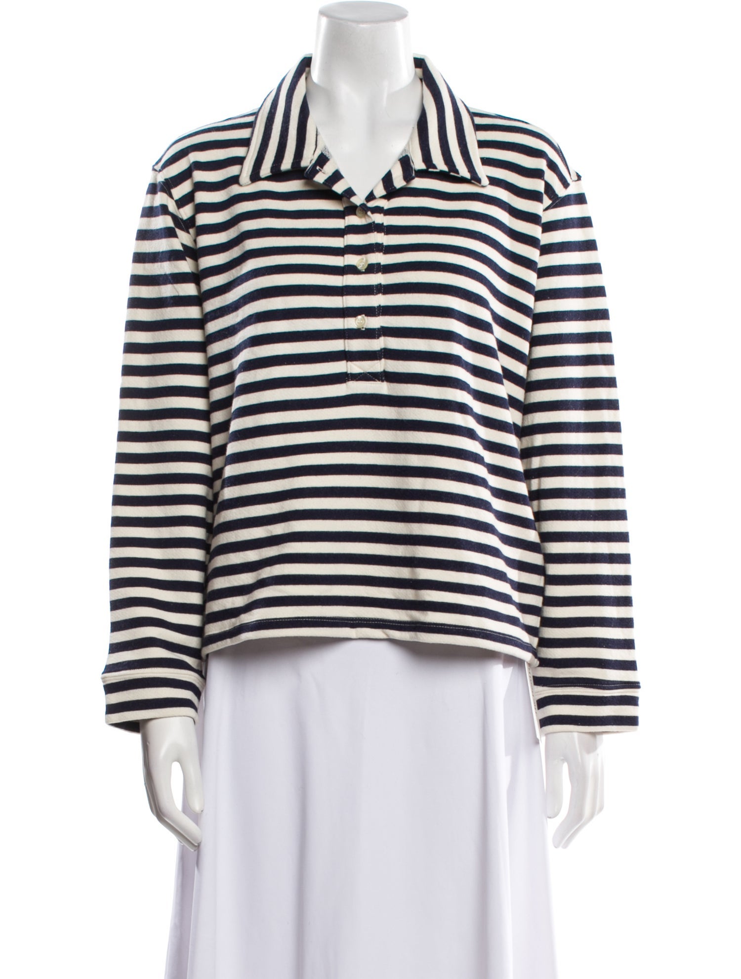 The Great Striped Long Sleeve Polo