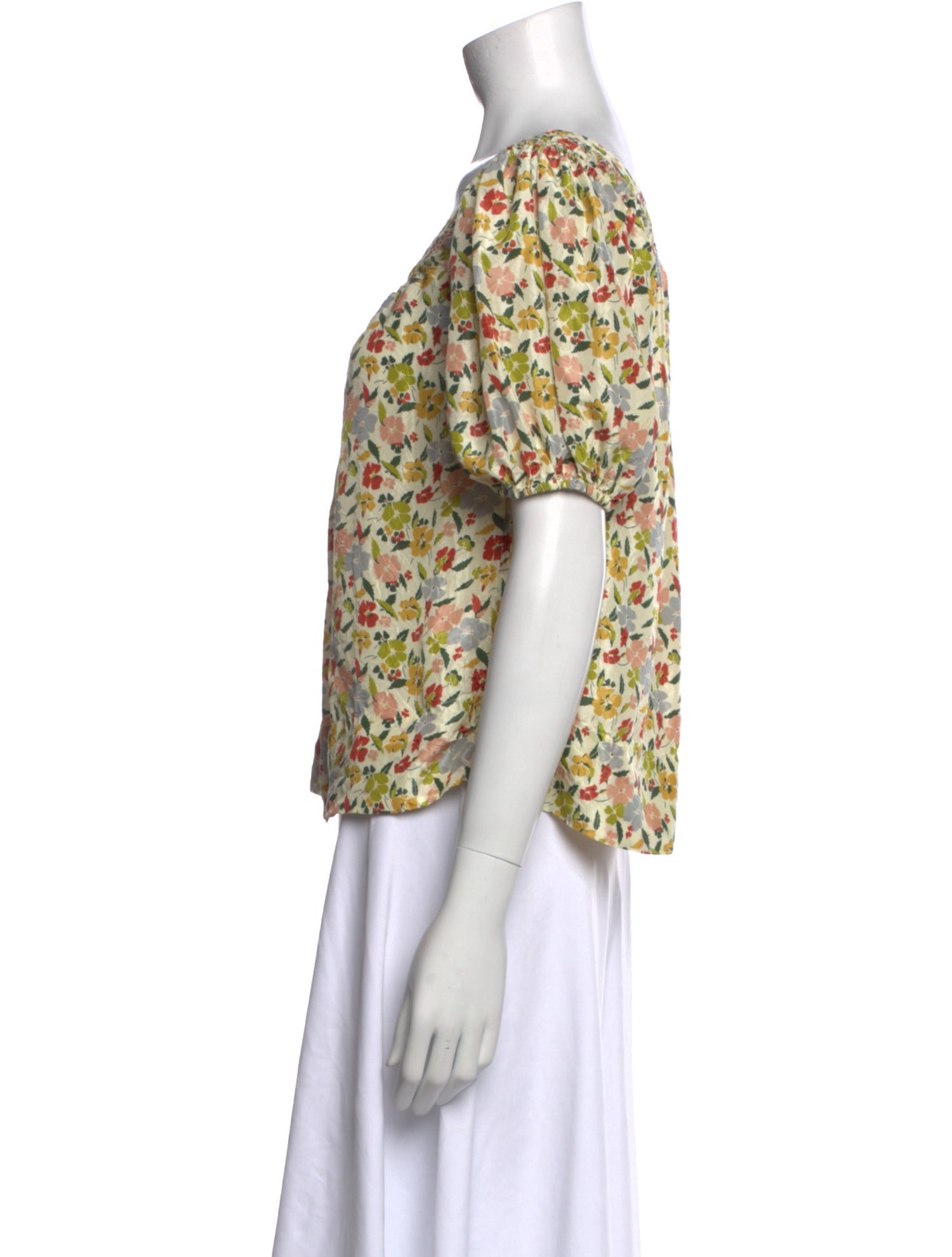 The Great Silk Floral Print Blouse