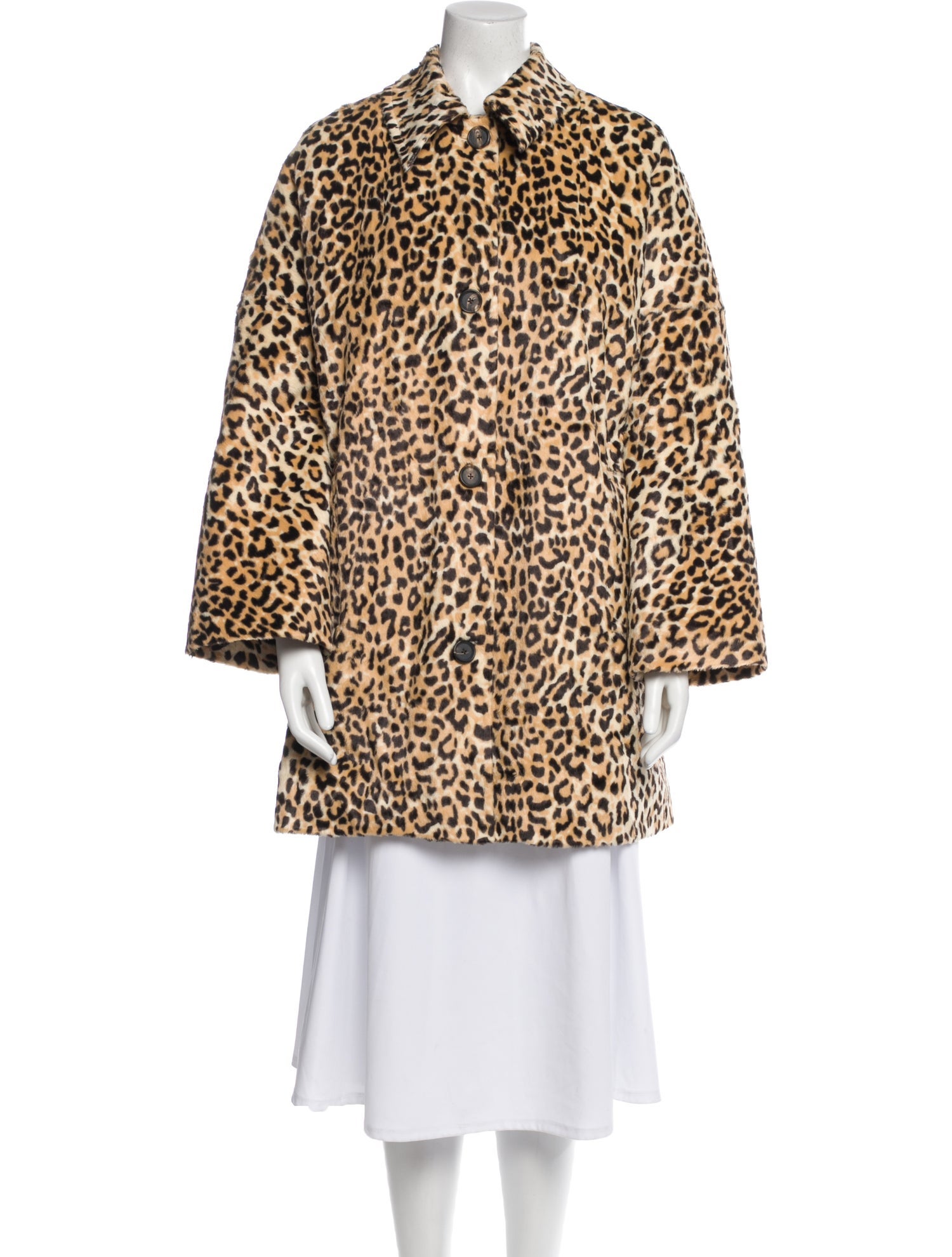 The Great Faux Fur Animal Print Faux Fur Coat w/ Tags