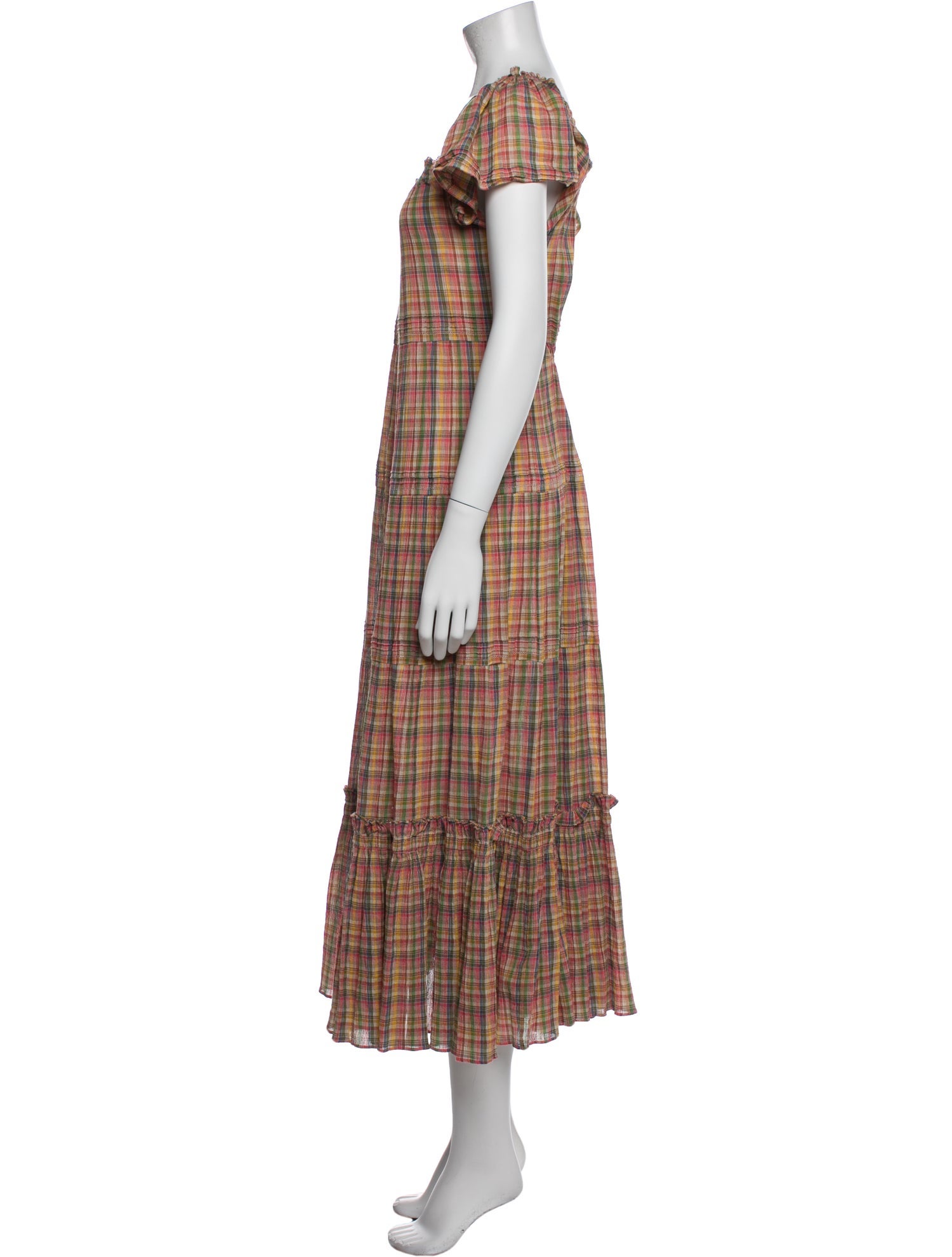 The Great Plaid Print Long Dress