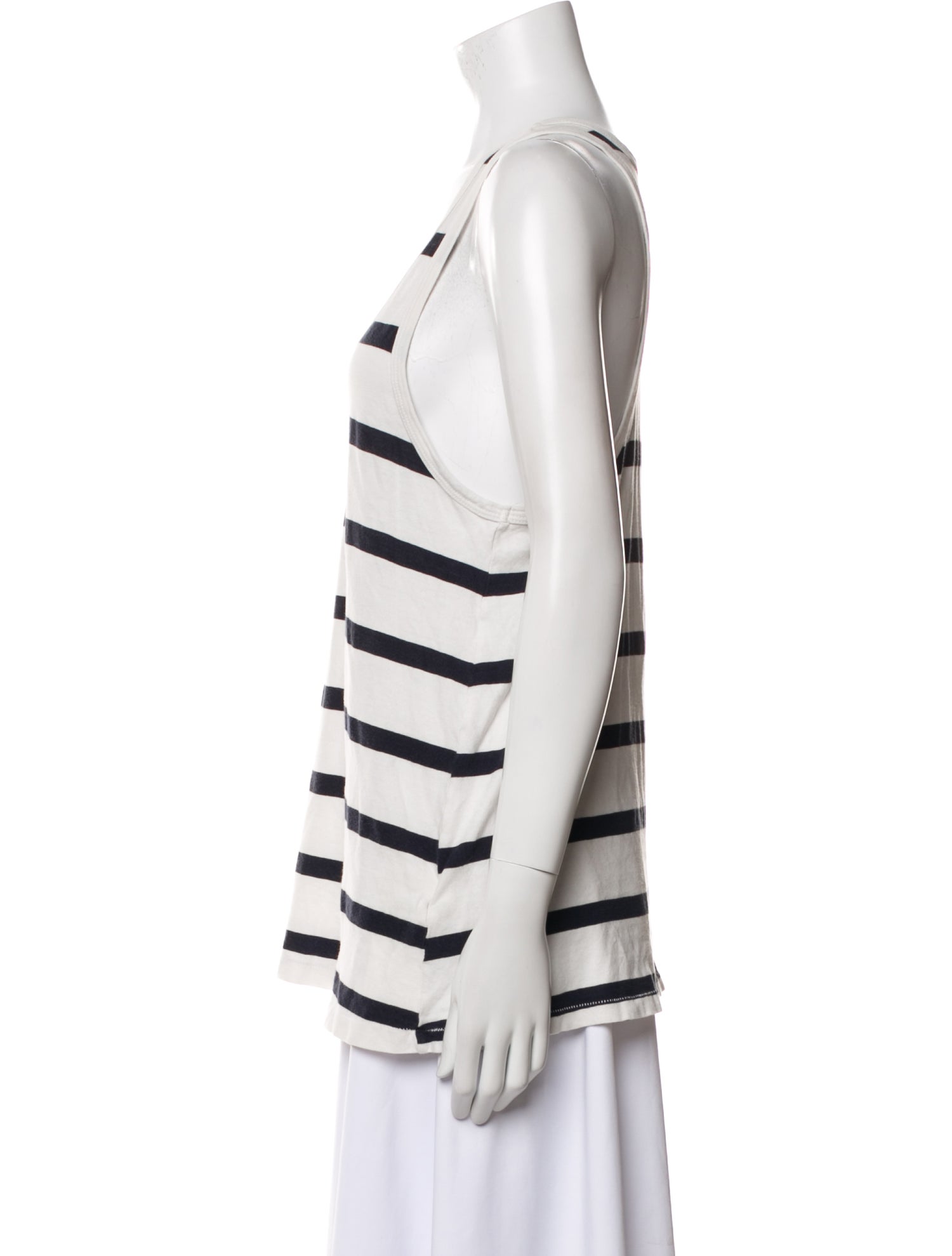 The Great Striped Scoop Neck Top