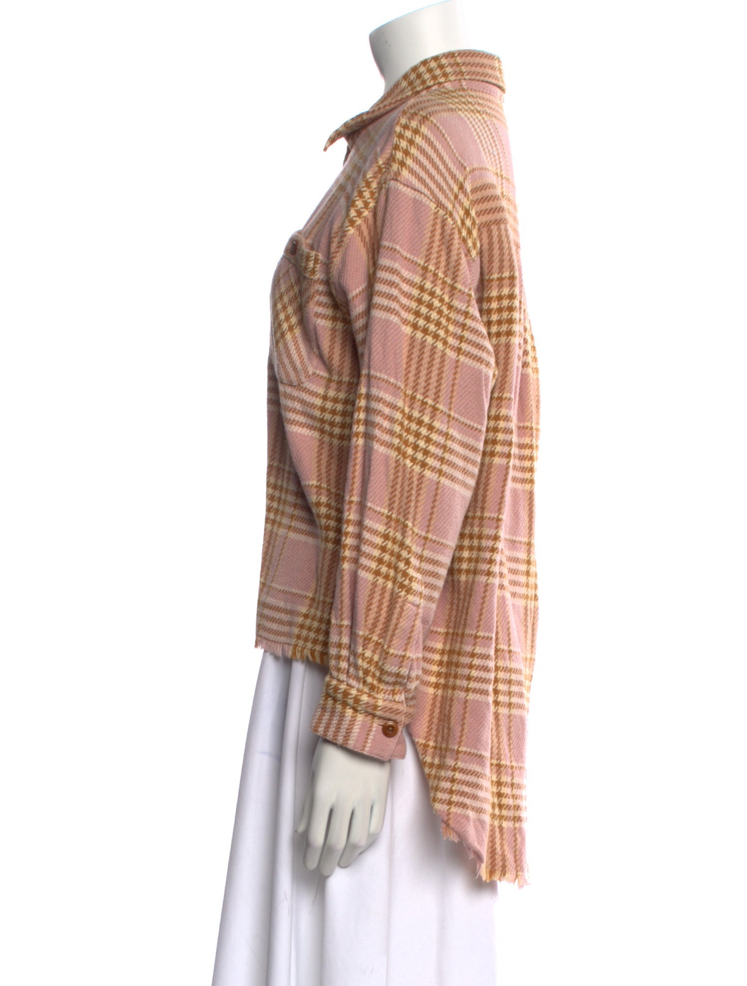 The Great Plaid Print Long Sleeve Button-Up Top