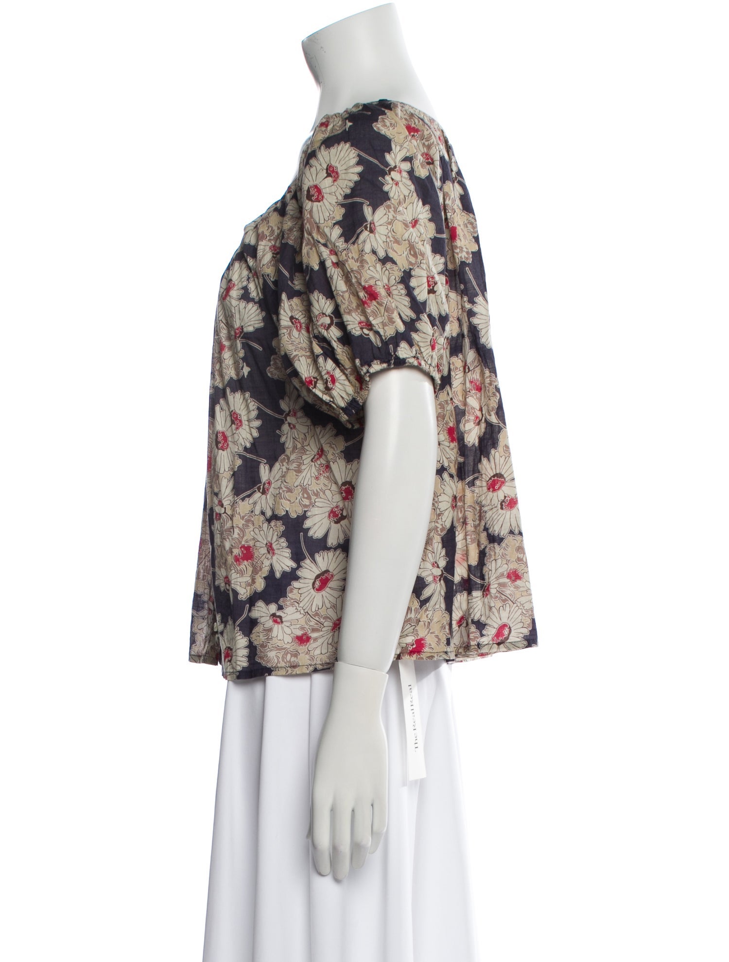 The Great Floral Print Scoop Neck Blouse