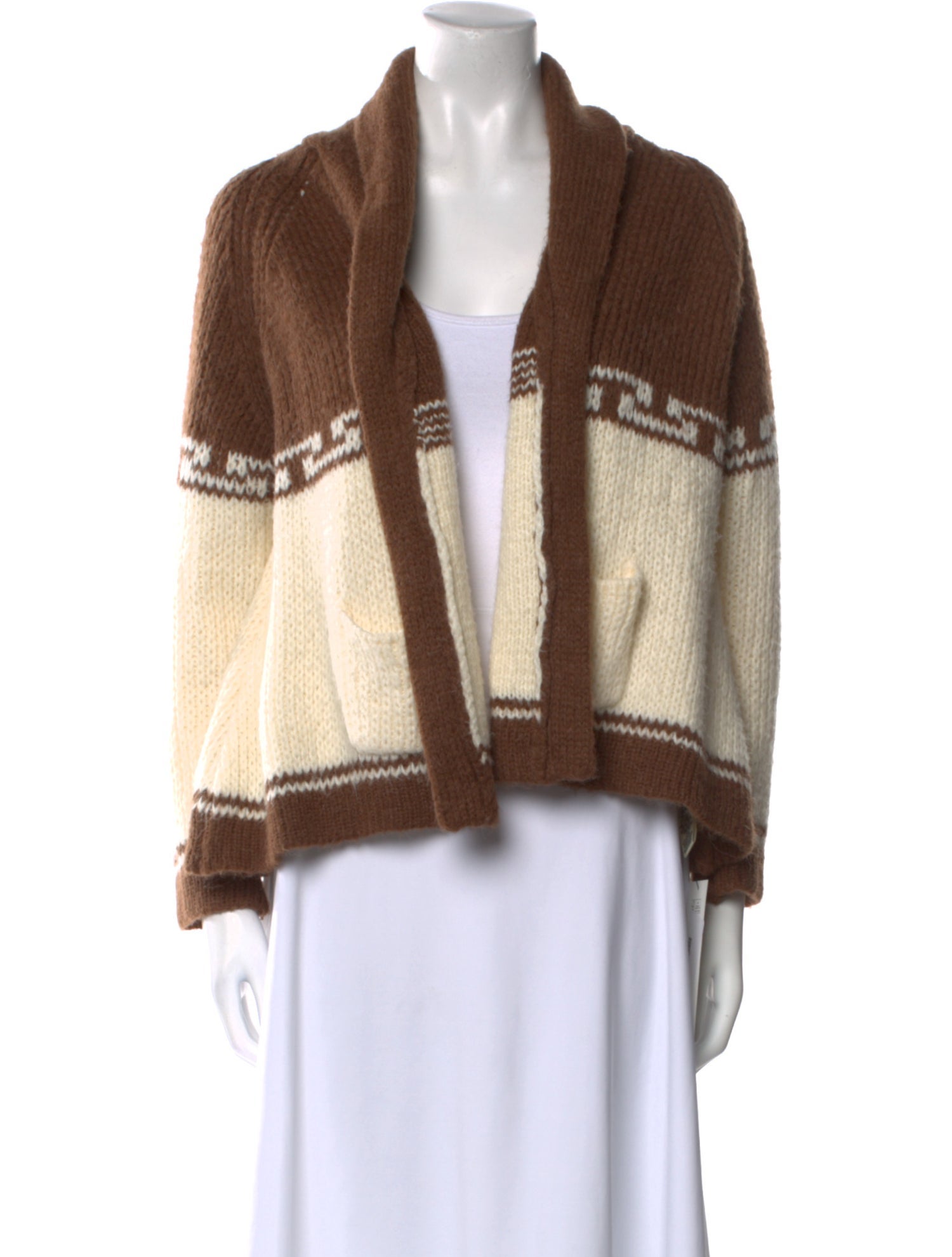 The Great Striped Open Front Sweater