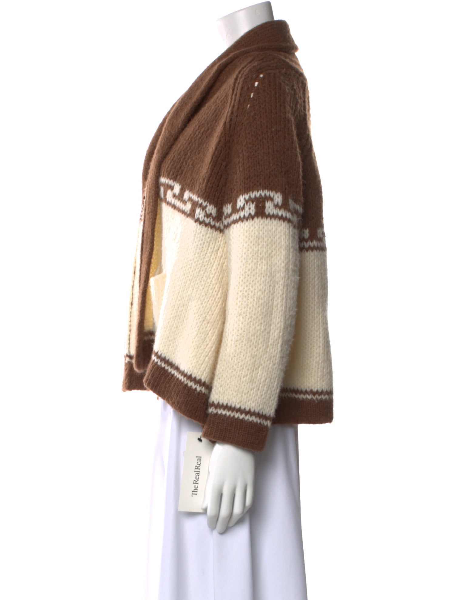 The Great Striped Open Front Sweater