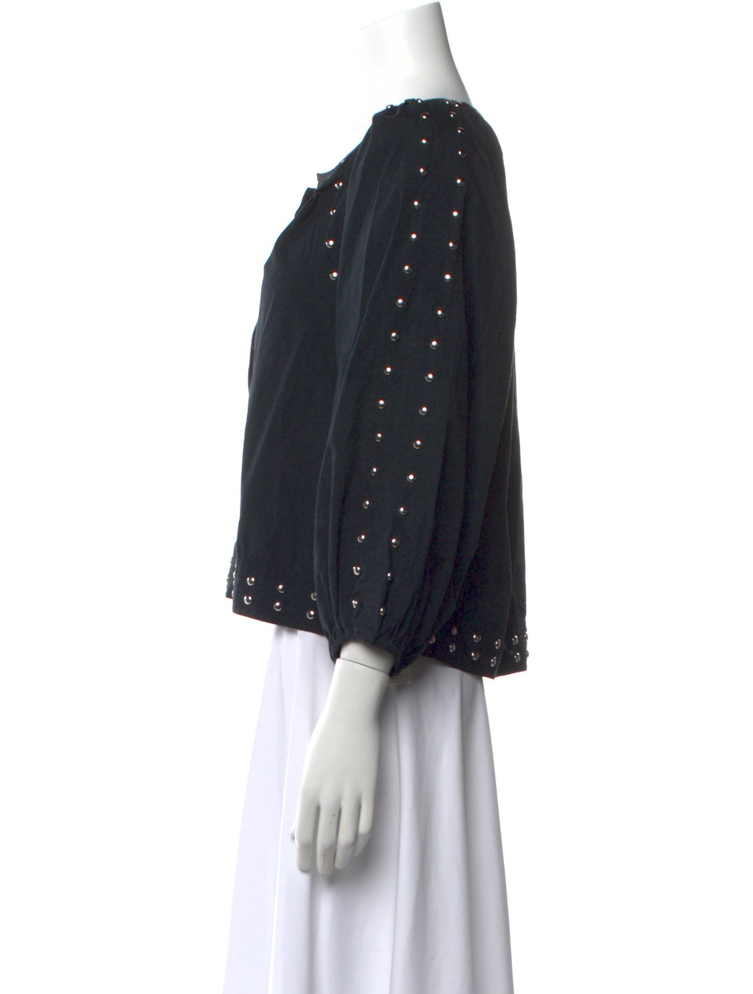 The Great V-Neck Three-Quarter Sleeve Blouse