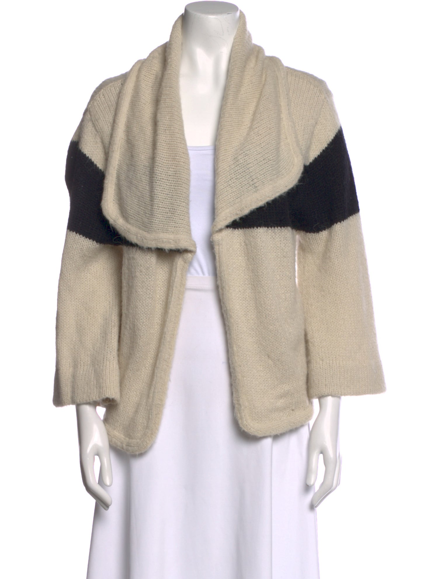 The Great Striped Open Front Sweater