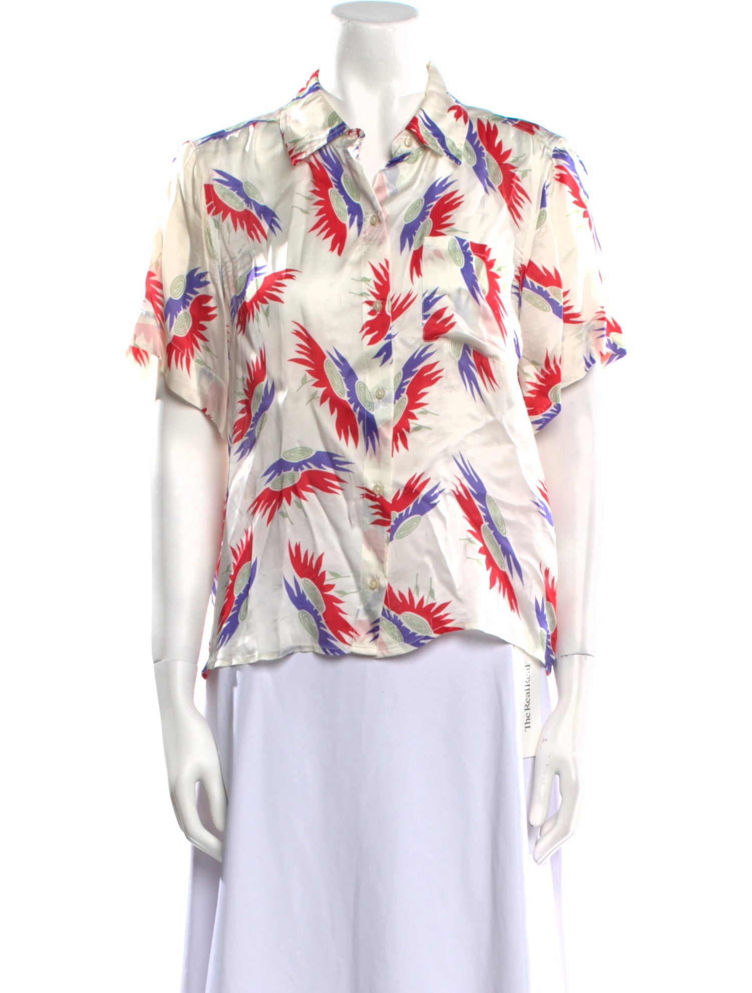 The Great Printed V-Neck Blouse