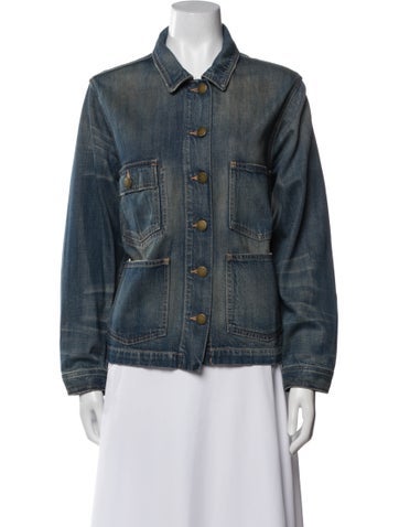 Pre-owned The Great Denim Jacket In Blue