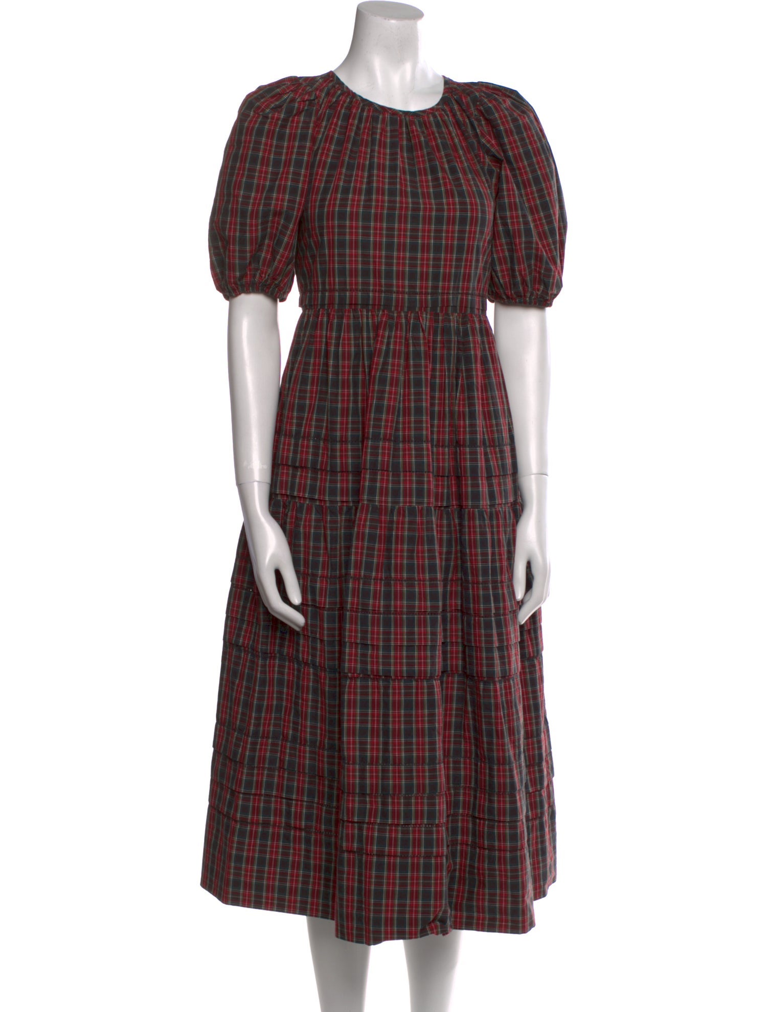 The Great Plaid Print Midi Length Dress