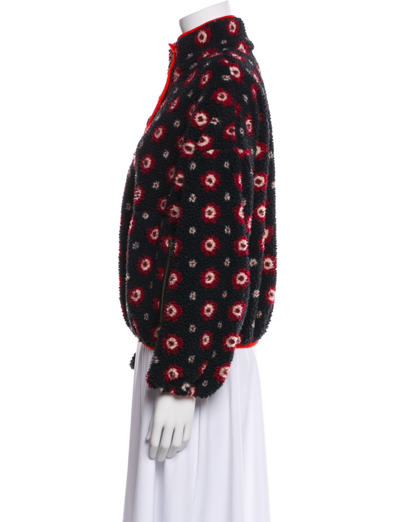 The Great Faux Shearling Printed Faux Fur Jacket