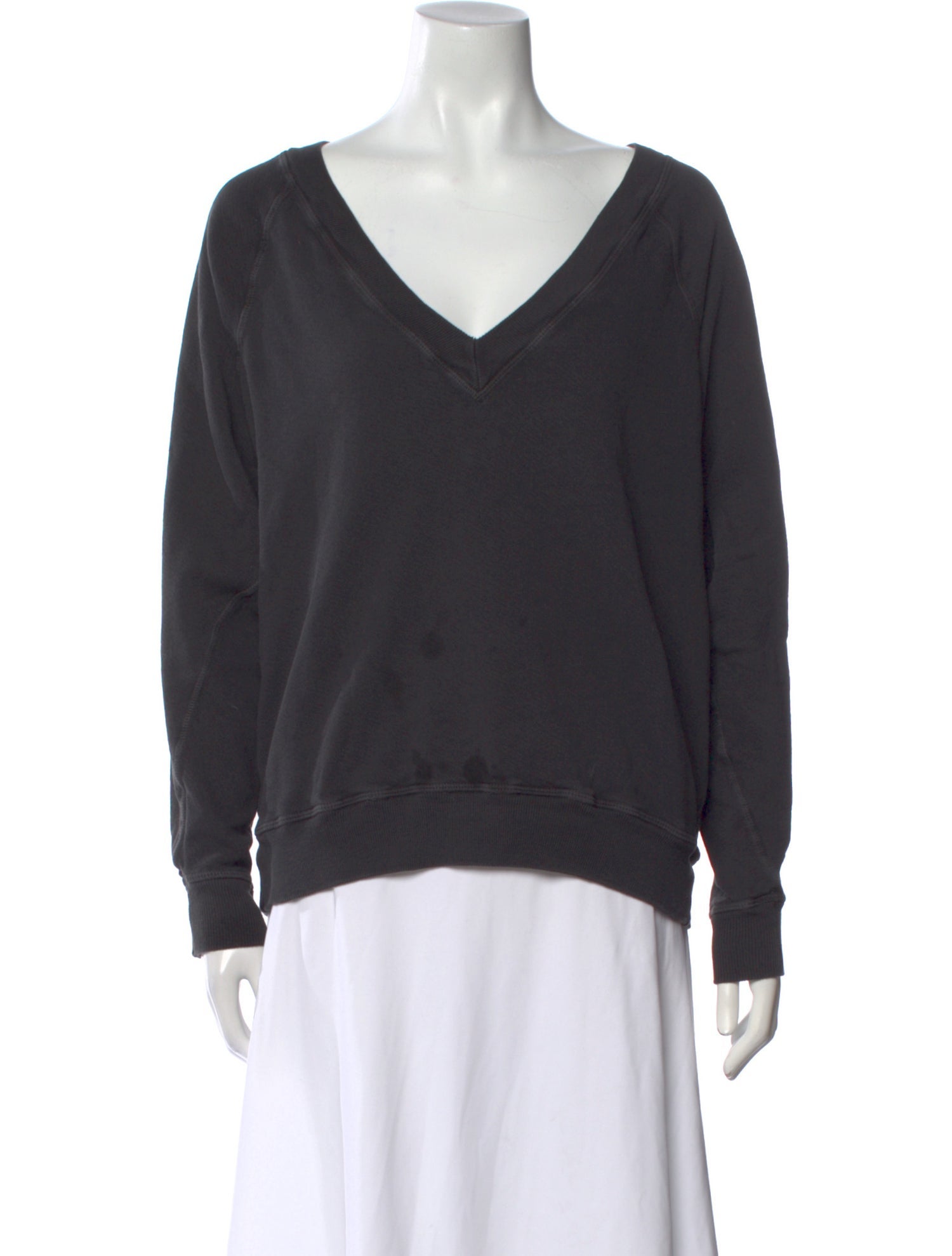 The Great V-Neck Long Sleeve Sweatshirt