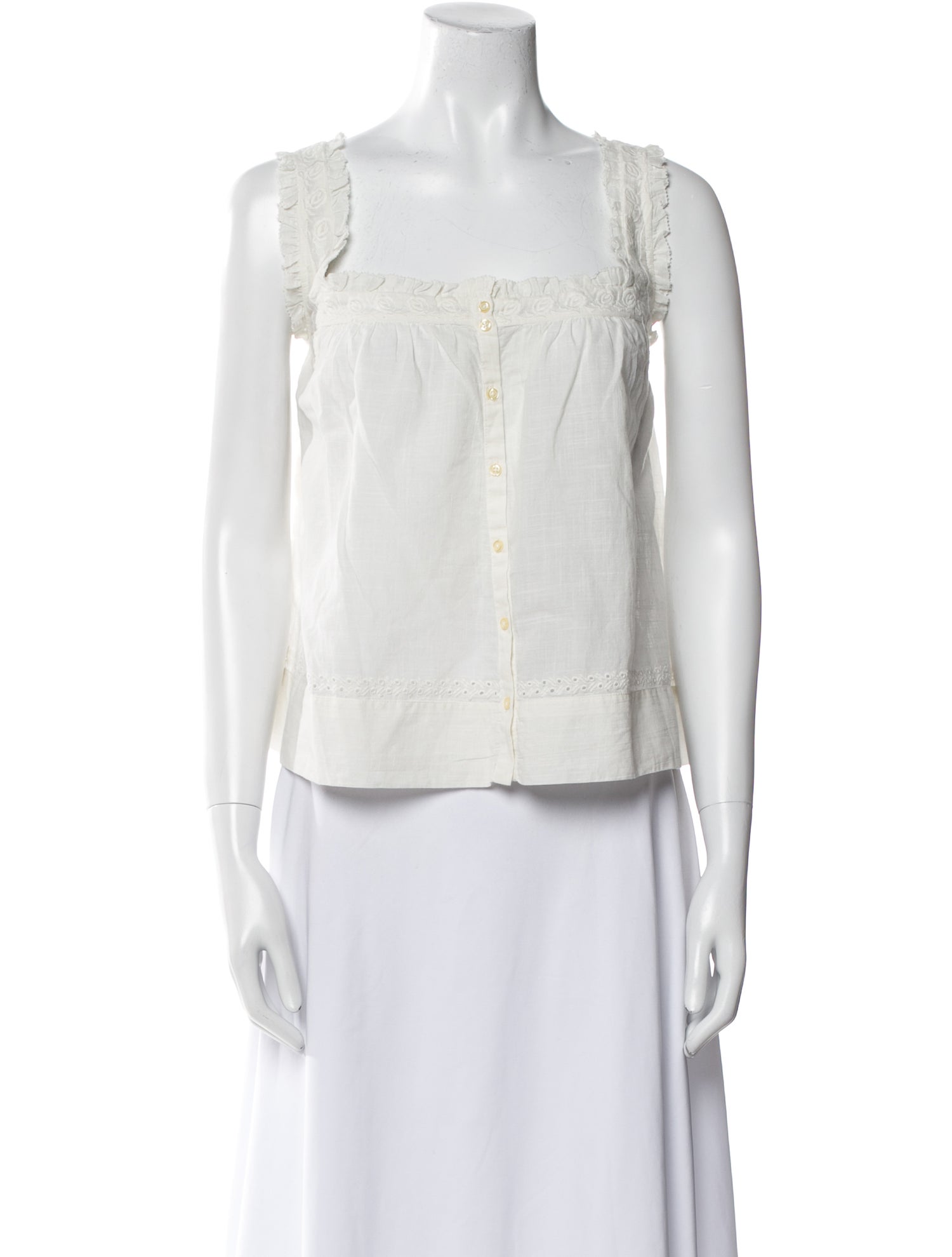 The Great Square Neckline Sleeveless Crop Top