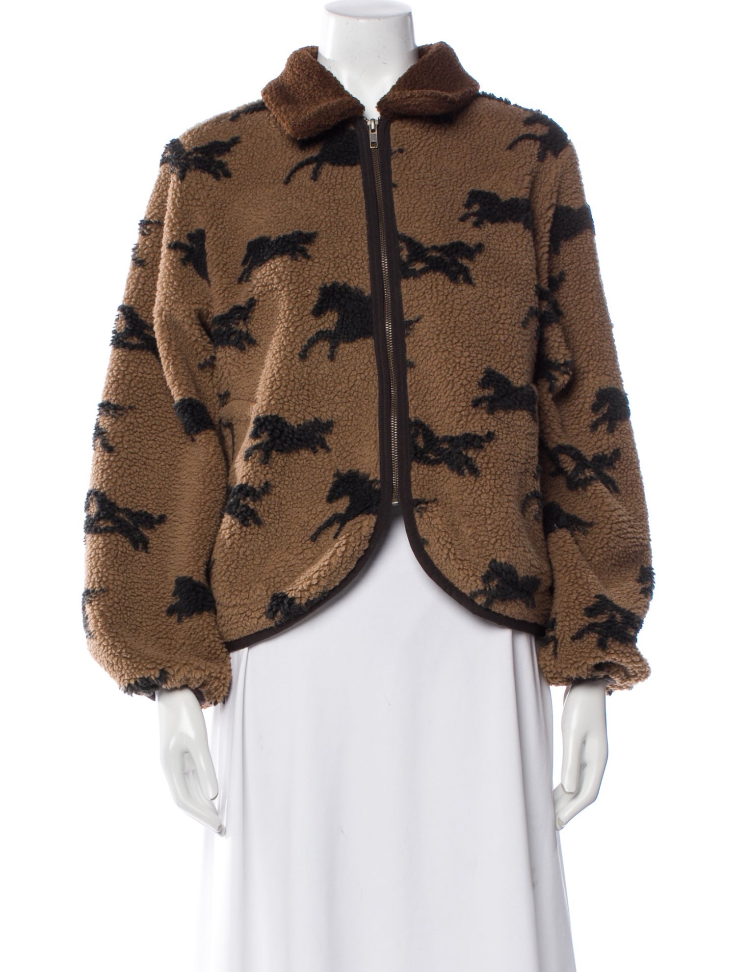 The Great Printed Faux Fur Jacket