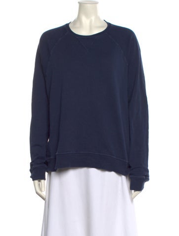 Pre-owned The Great Crew Neck Long Sleeve Sweatshirt In Blue