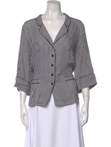 Pre-owned The Great Silk Striped Blouse In Multi