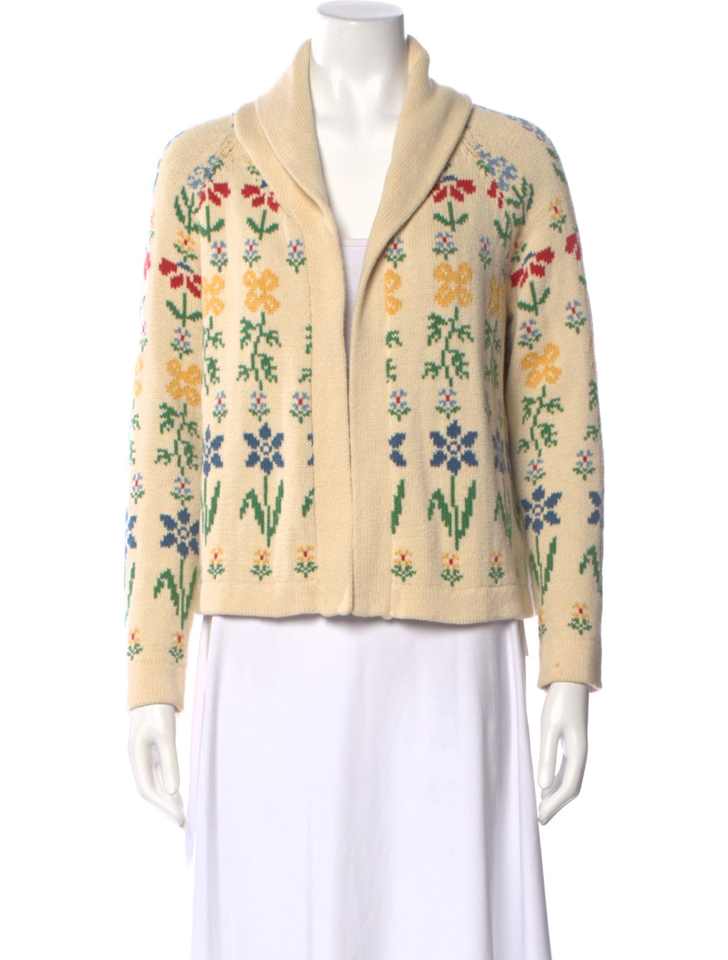 The Great Floral Print V-Neck Sweater