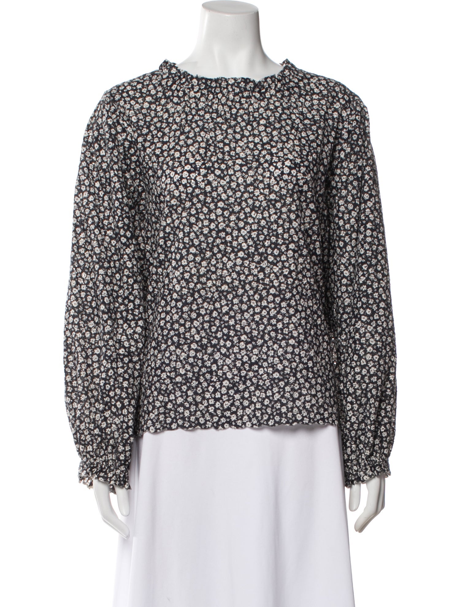 The Great Floral Print Crew Neck Blouse