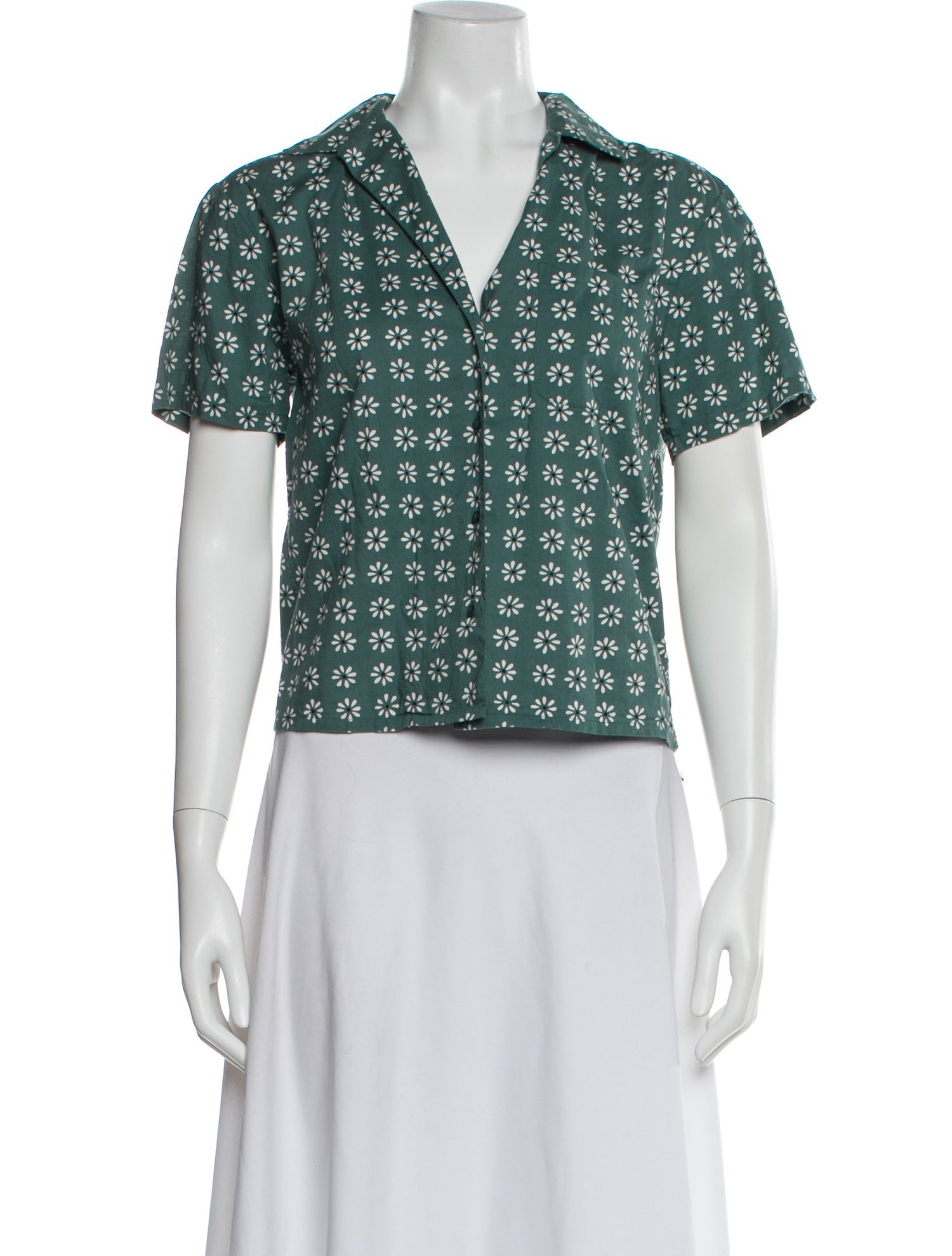 The Great Floral Print Short Sleeve Blouse