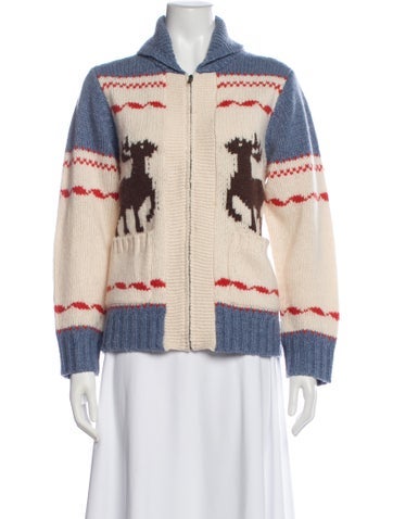 Pre-owned The Great Lambswool Colorblock Pattern Sweater In Neutral