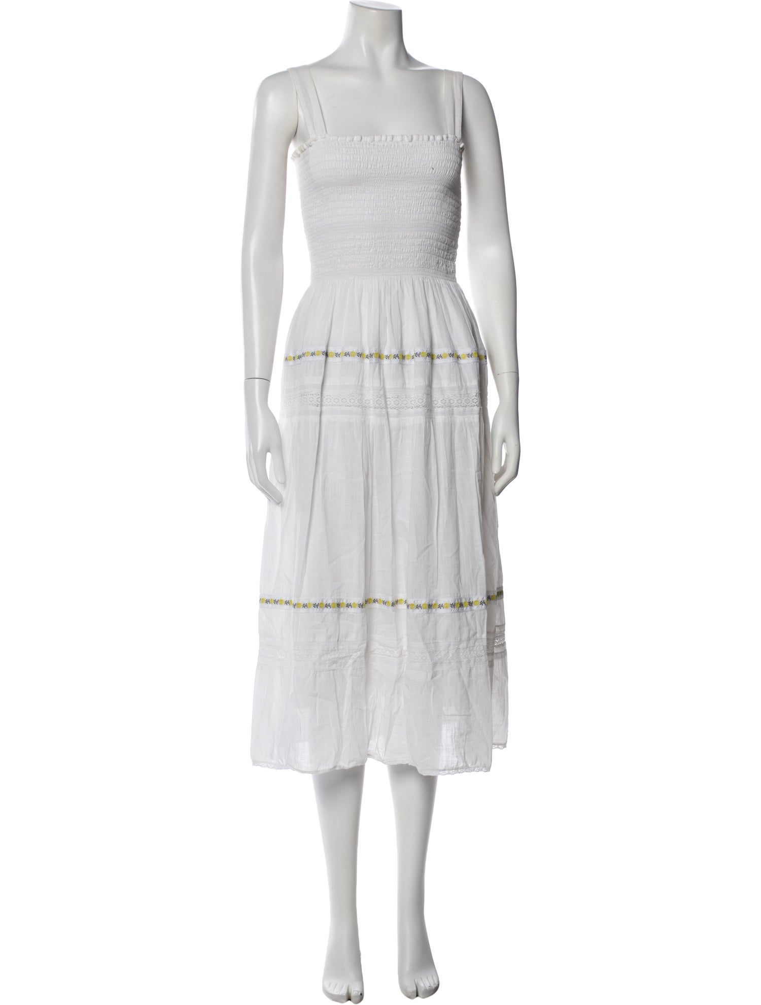 The Great Square Neckline Midi Length Dress