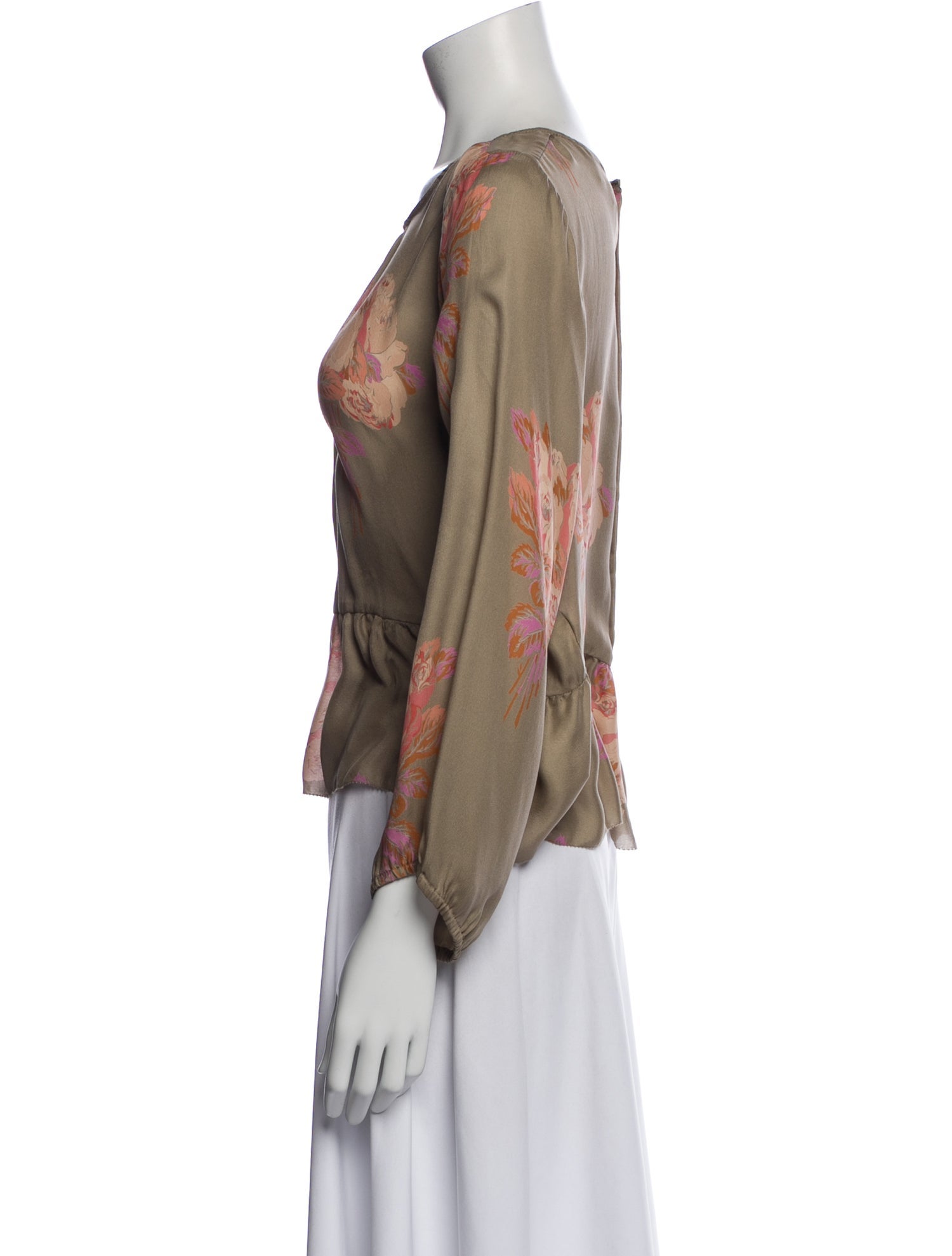 The Great Silk Floral Print Blouse