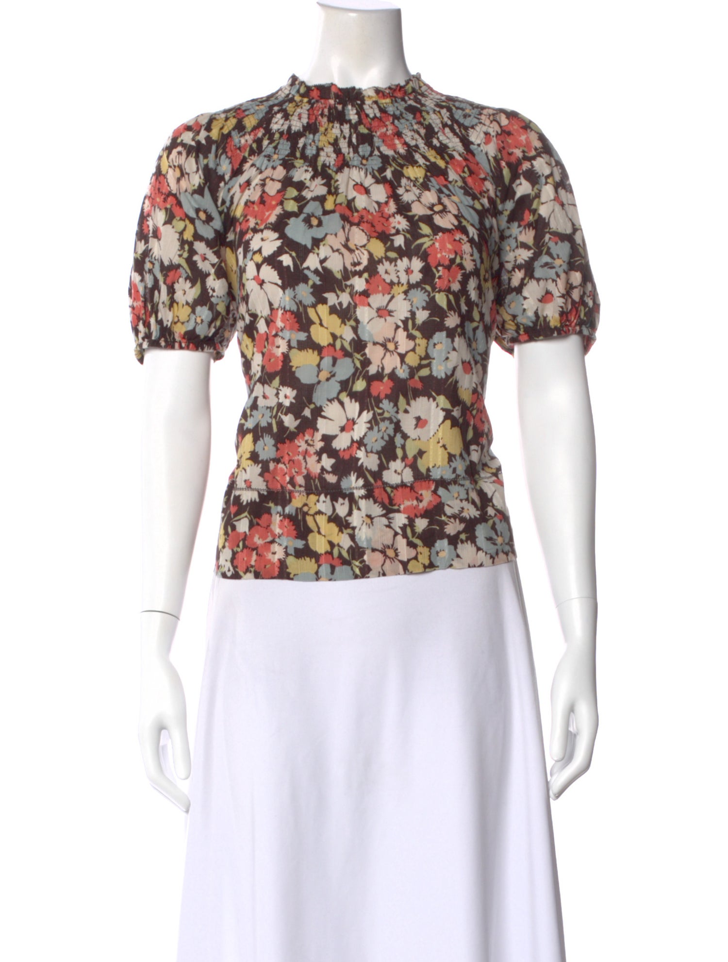 The Great Floral Print Short Sleeve Blouse