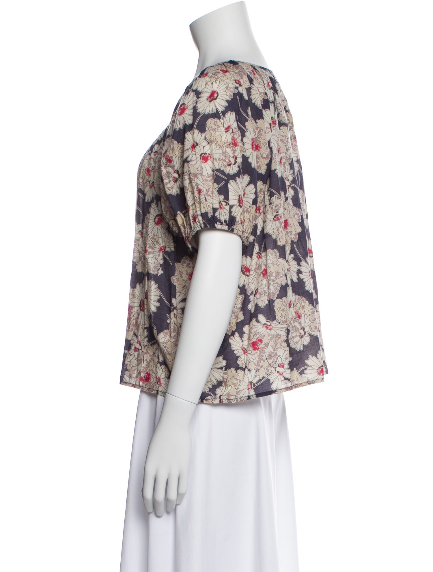 The Great Floral Print Scoop Neck Blouse