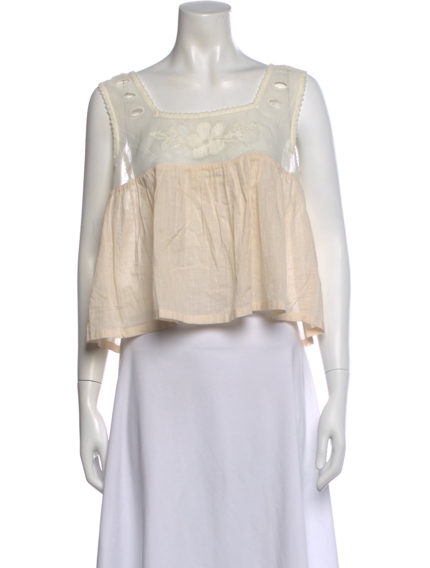 The Great Square Neckline Sleeveless Blouse