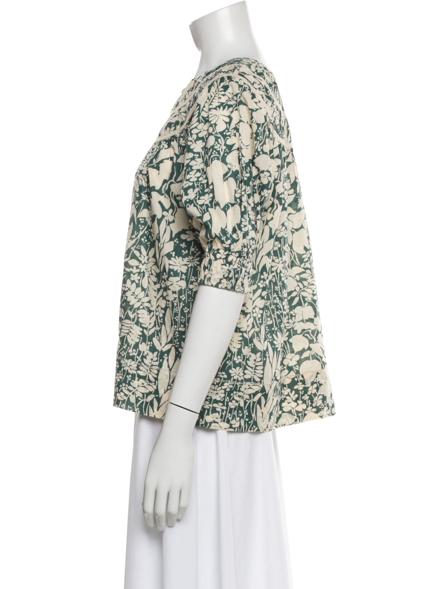 The Great Floral Print Crew Neck Blouse