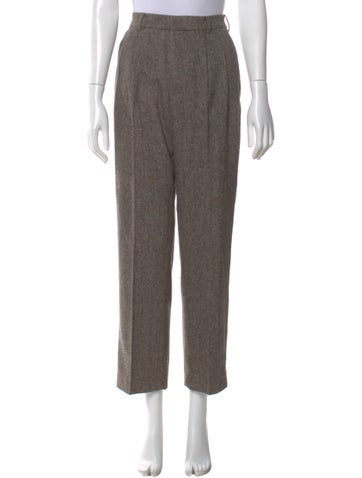 Pre-owned The Great Printed Straight Leg Pants In Gray