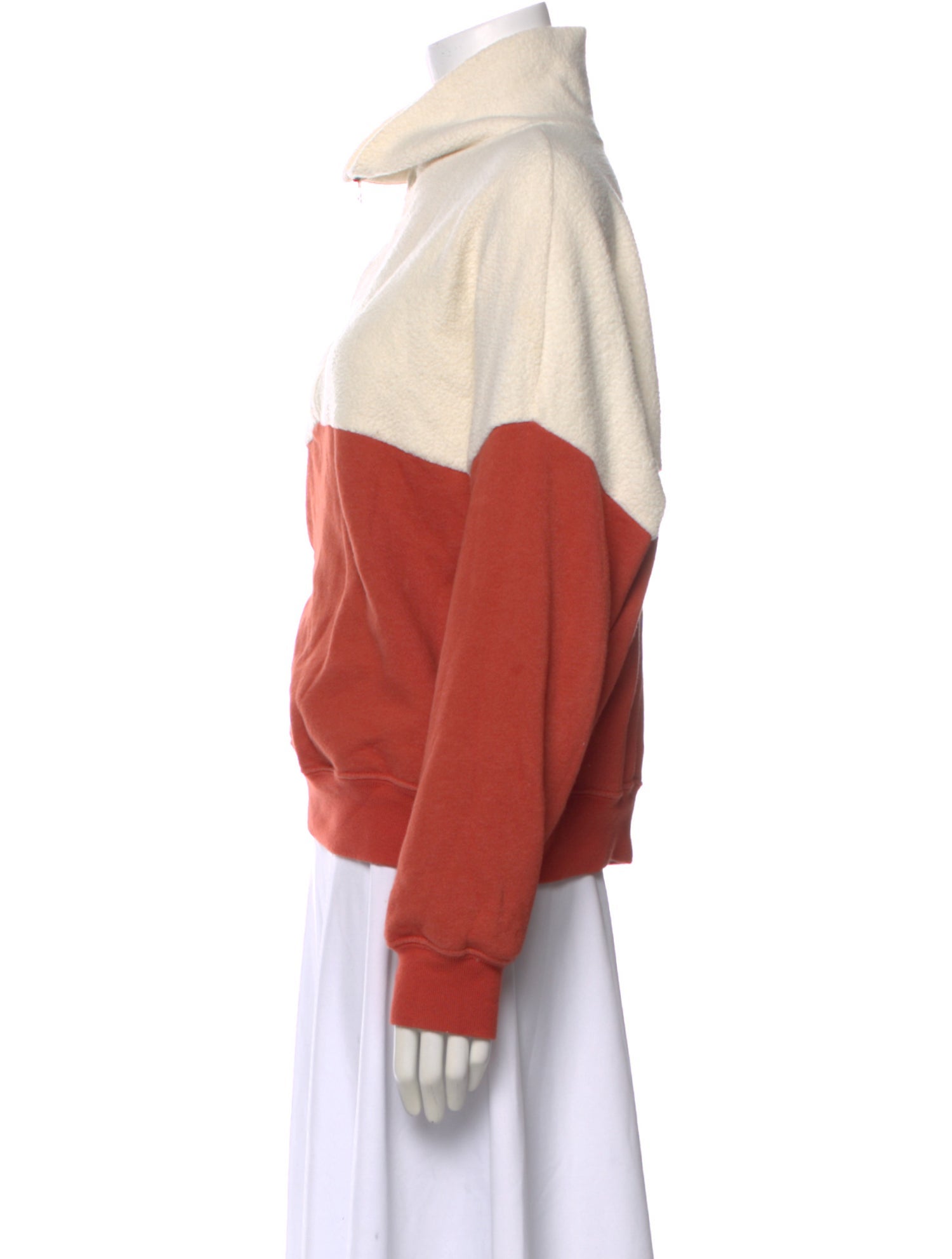 The Great Colorblock Pattern Mock Neck Sweatshirt