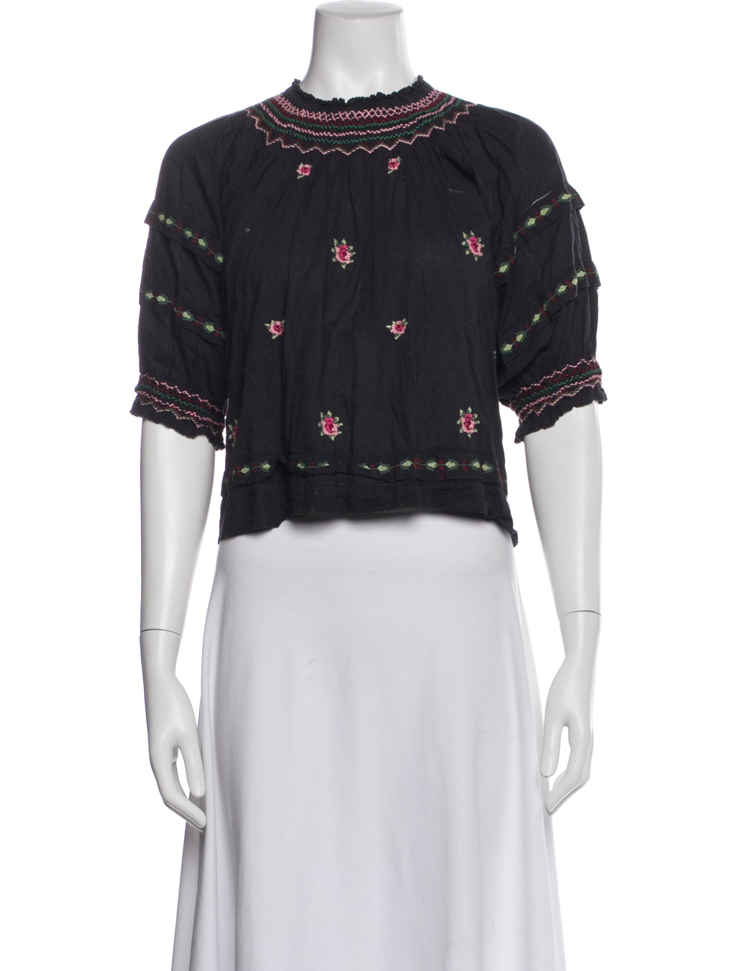 The Great Floral Print Short Sleeve Top