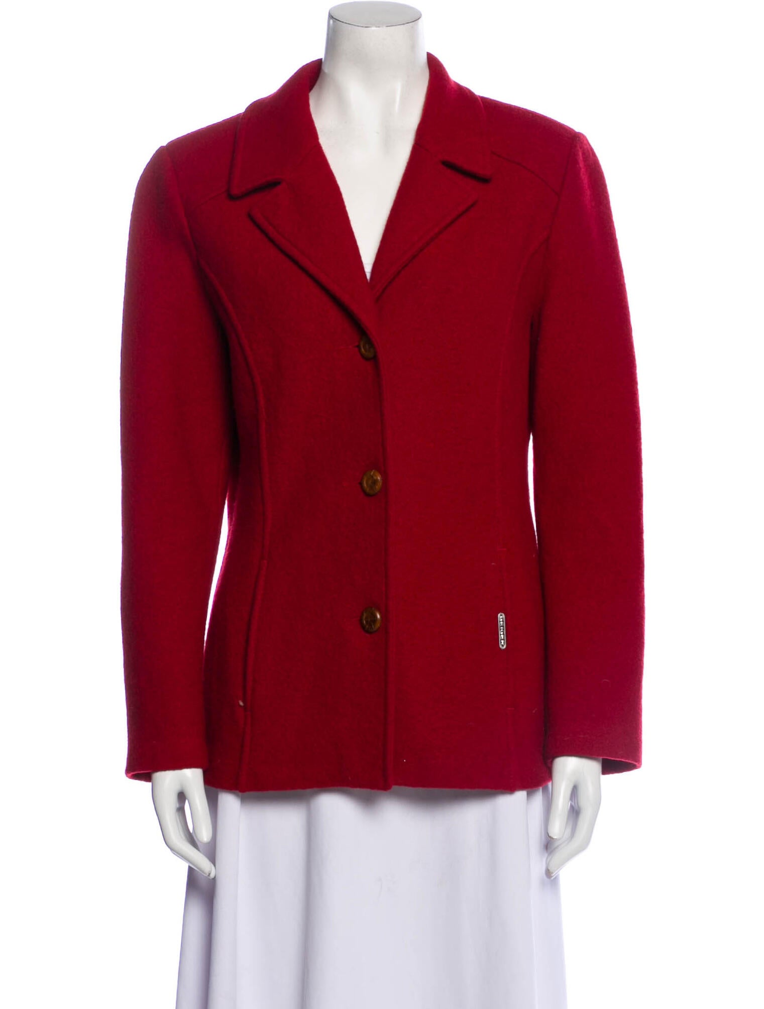 Geiger Virgin Wool Blazer Red Jackets, Clothing WGREE20526 The