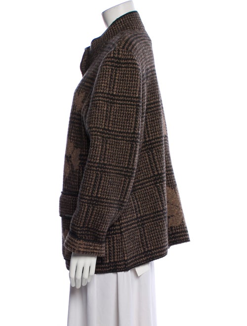 Geiger Wool Plaid Print Coat