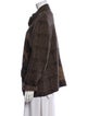 Geiger Wool Plaid Print Coat
