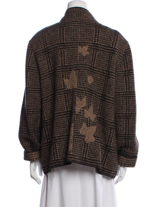 Geiger Wool Plaid Print Coat