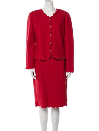 Geiger Wool Scalloped Accent Skirt Set