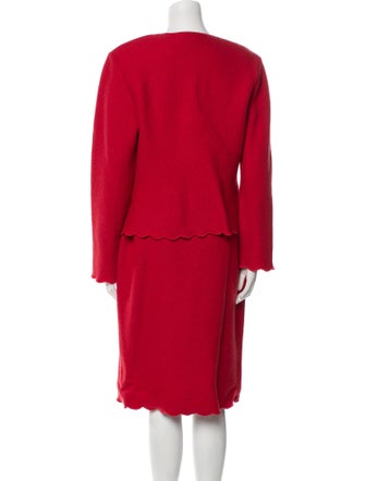 Geiger Wool Scalloped Accent Skirt Set