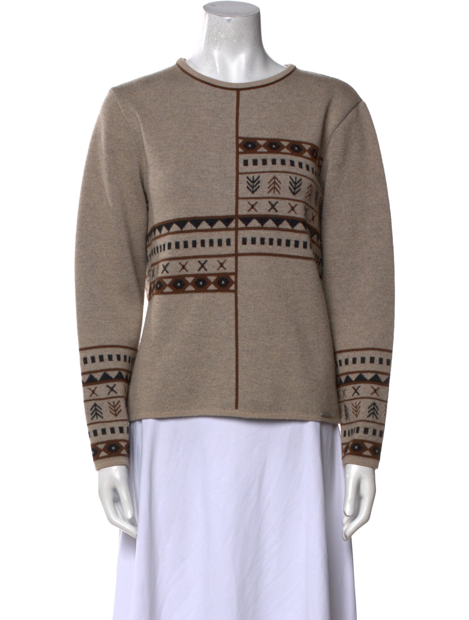 Geiger Wool Graphic Print Sweater