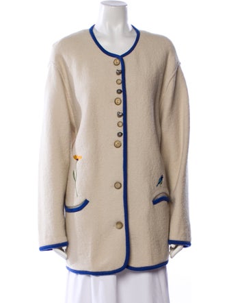 Geiger Wool Colorblock Pattern Coat